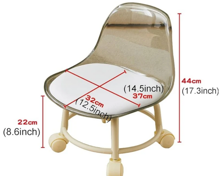 Acrylic 360° Rotatable Transparent Chair By Homix