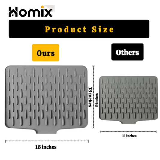 Silicone Dish Drying Mat - Anti-Slip Mat (IMPORTED - LARGE SIZE)