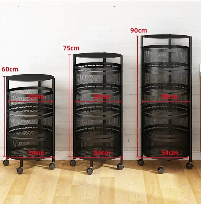 Premium Round Metal Trolley By Homix