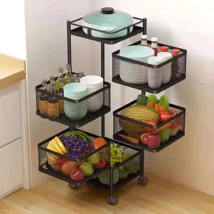 Premium Square Metal Trolley By Homix