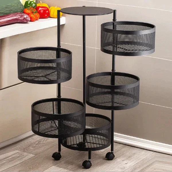 Premium Round Metal Trolley By Homix