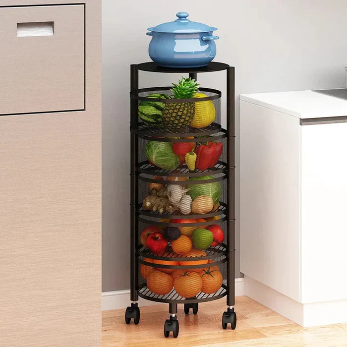 Premium Round Metal Trolley By Homix