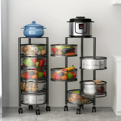 Premium Round Metal Trolley By Homix