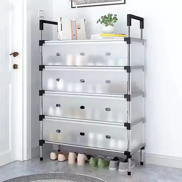 5-Layer Dust-Proof Compact Shoe Storage Rack