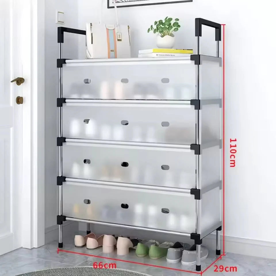 5-Layer Dust-Proof Compact Shoe Storage Rack
