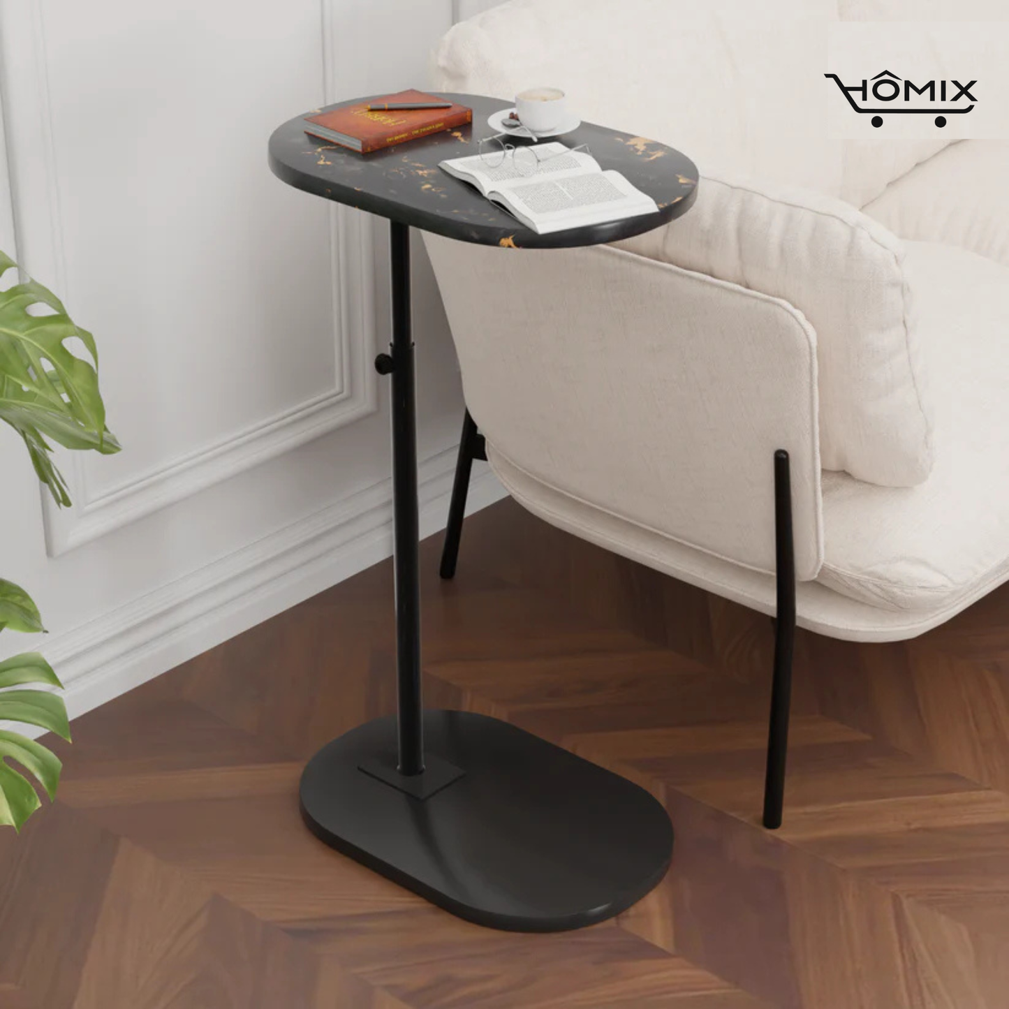 Adjustable Height 360° Move-able C-Shaped Table