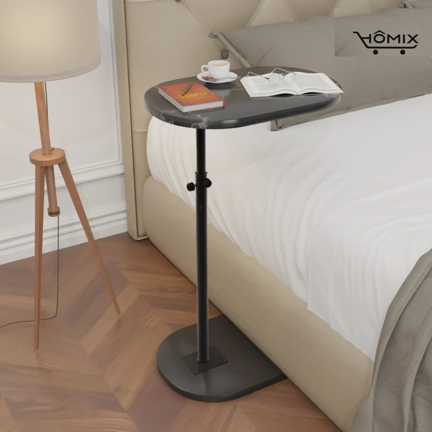 Adjustable Height 360° Move-able C-Shaped Table