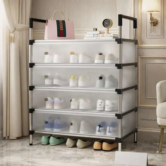 5-Layer Dust-Proof Compact Shoe Storage Rack (IMPORTED)