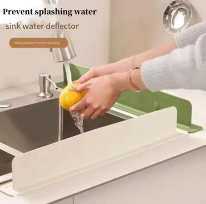 Kitchen Sink Splash Guard - Soft Silicone - Large Size - 16 Inch - Double Suction