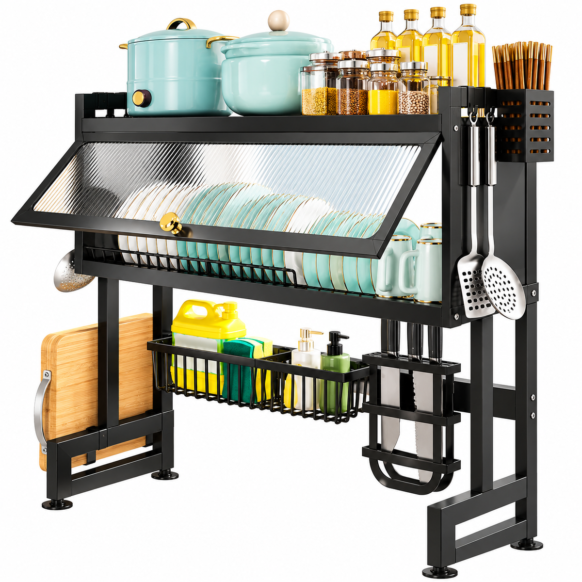 Multifunction Expandable Over Sink Rack
