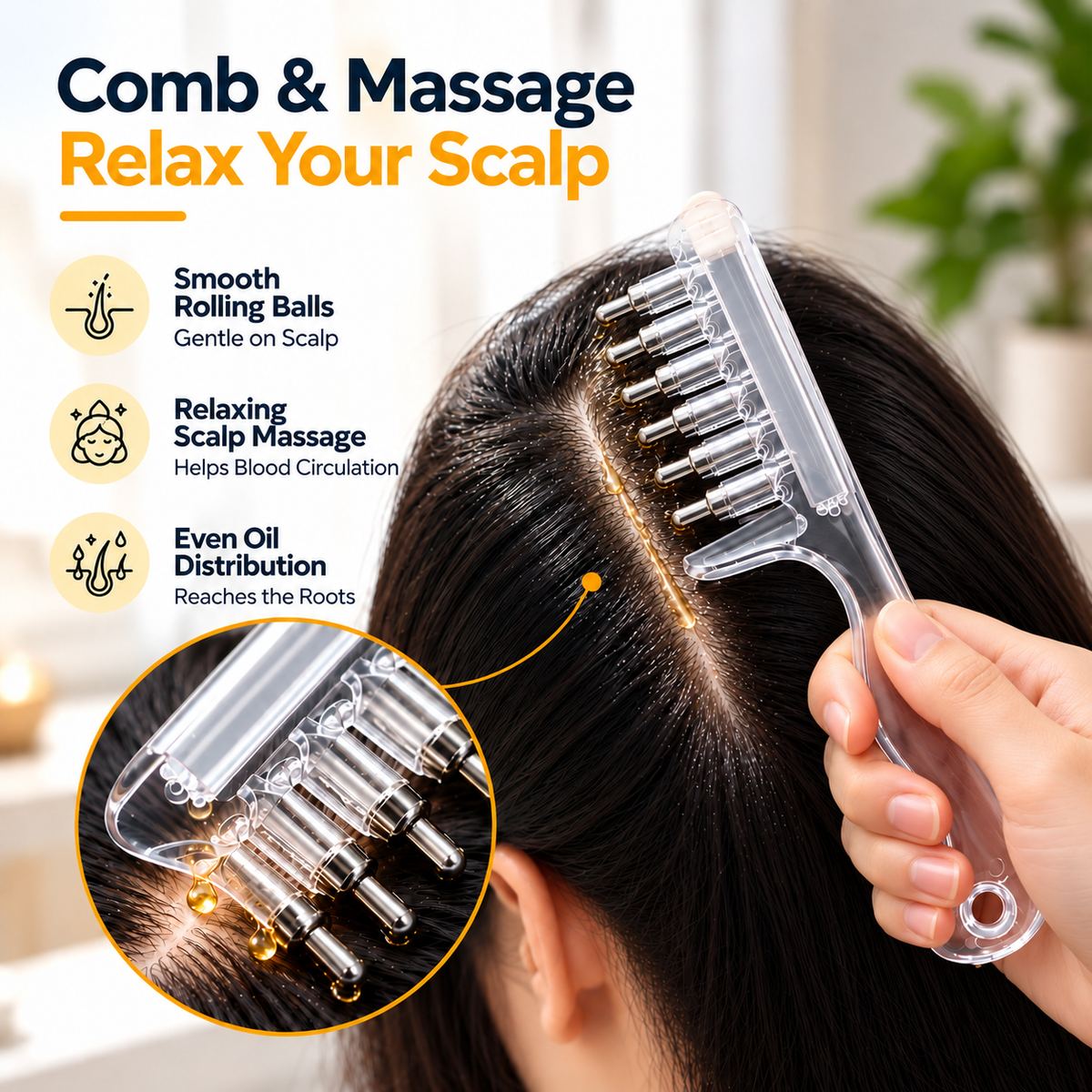 2 in 1 Scalp Oil Applicator Comb