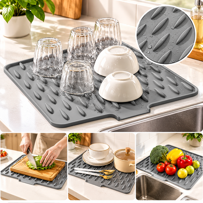 Silicone Dish Drying Mat - Anti-Slip Mat (IMPORTED - LARGE SIZE)