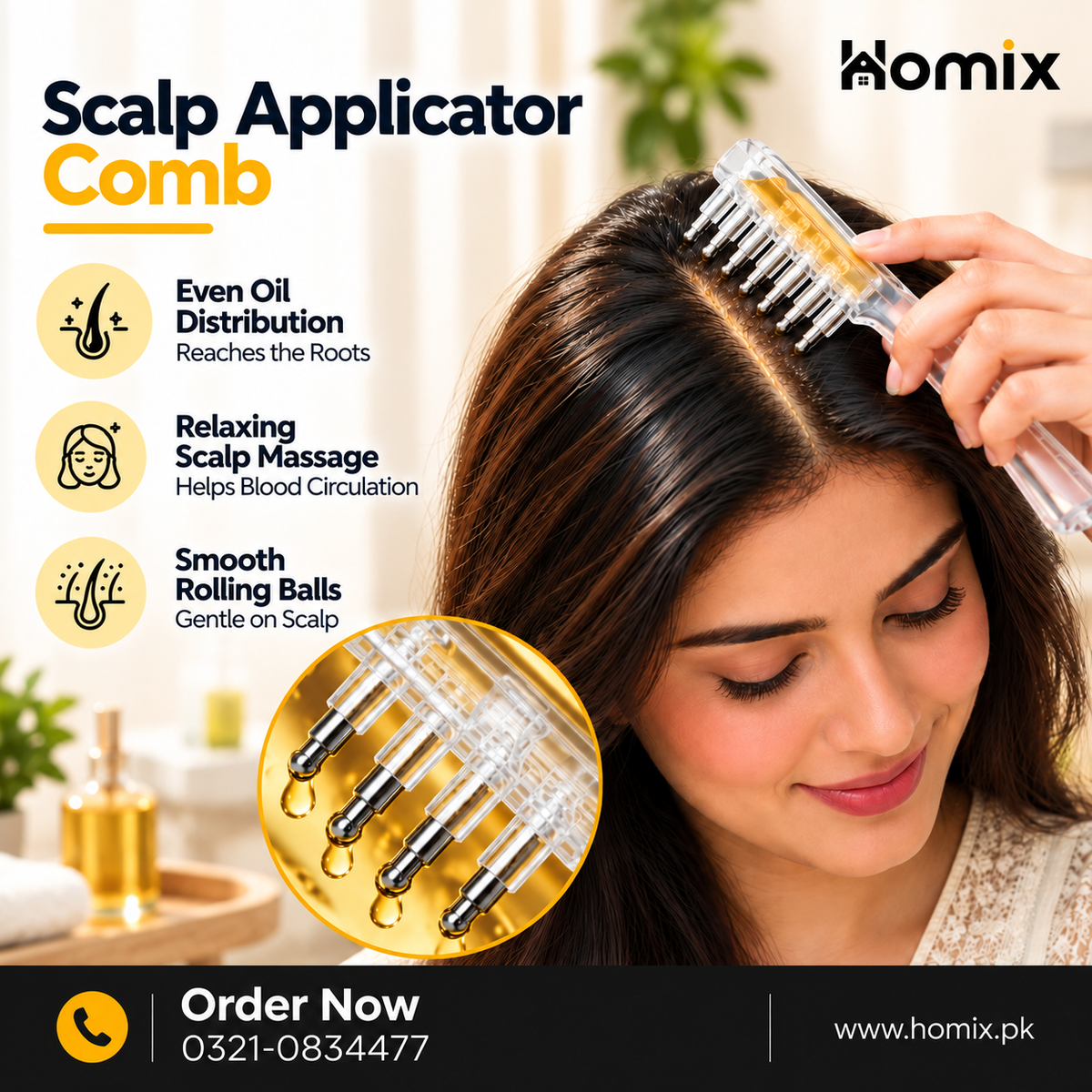 2 in 1 Scalp Oil Applicator Comb
