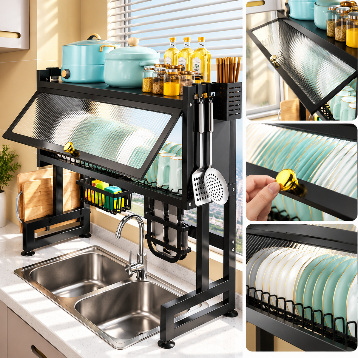Multifunction Expandable Over Sink Rack