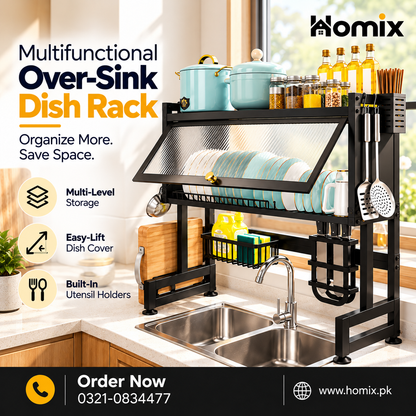 Multifunction Expandable Over Sink Rack