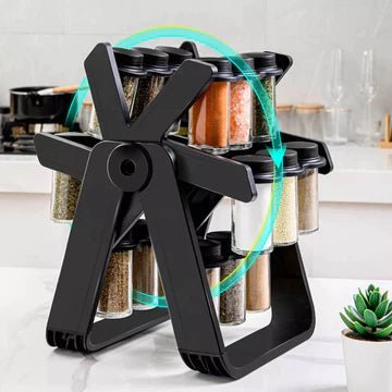 18 in 1 Rotating Ferris Wheel Glass Spice Rack